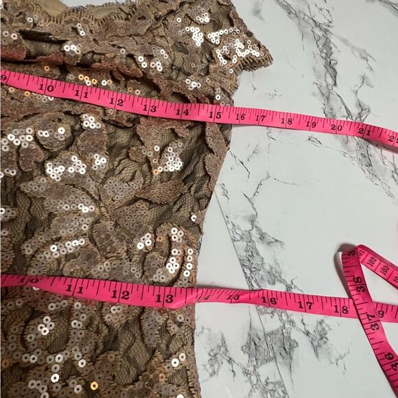 Tadashi Shoji BHLDN Odette Lace Sequins Maxi Sz 2 - Picture 6 of 8